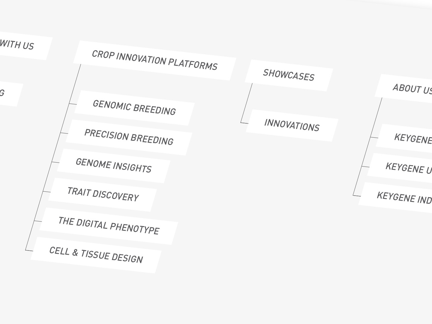 keygene mockup sitemap